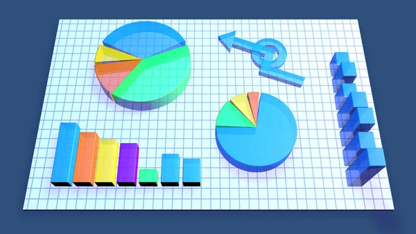 Business Chart animation — Stock Photo, Image